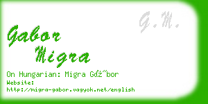 gabor migra business card